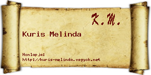 Kuris Melinda névjegykártya